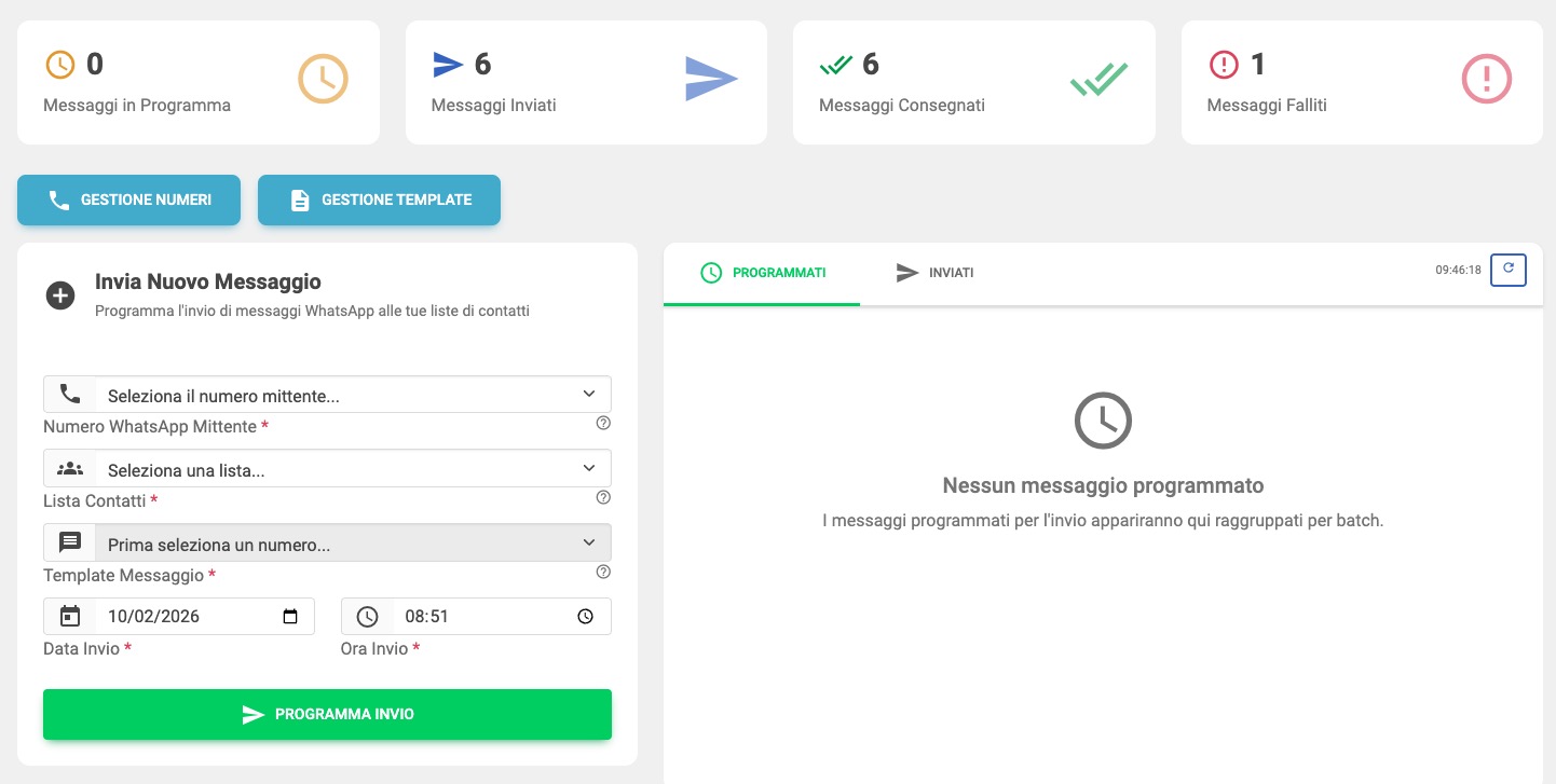 Dashboard WhatsApp Agim